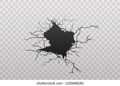 vector cracks isolated on transparent background.