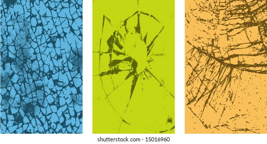 Vector of cracks on glass-8