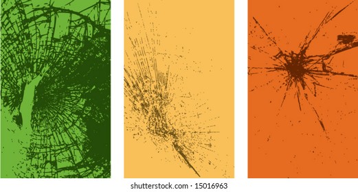 Vector of cracks on glass-9