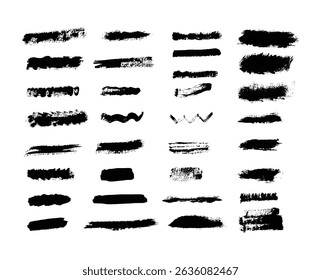 Vector the cracks' rock texture effect black and white background. Set of vector wax crayon and brush strokes isolated on white background, Vector hand painting brush
