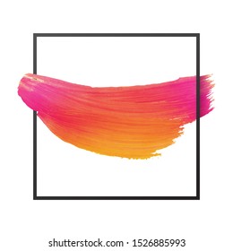 Vector craft label brush stroke backgrounds, paints for tags and stamps design. Framed label backgrounds patch. 