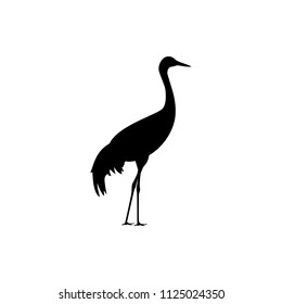 vector crane bird silhouette