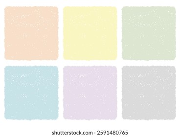 Vector Crayon Texture Background Set Isolated On A White Background. 
