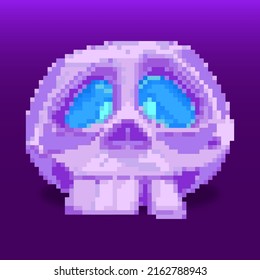 Vector Crazy Skeleton Pixel Art Style Stock Vector (Royalty Free ...