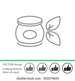 Vector cream icon