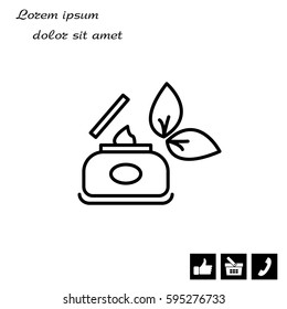 Vector cream icon. vector illustration