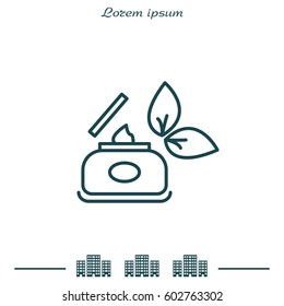 Vector cream icon. vector illustration