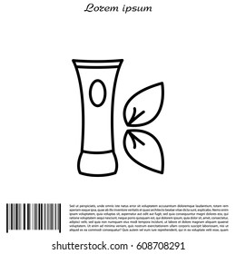 Vector cream icon. vector illustration