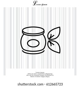 Vector cream icon. illustration