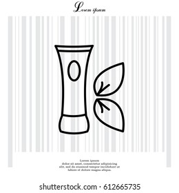Vector cream icon. vector illustration