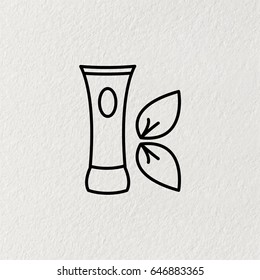 Vector cream icon. vector illustration