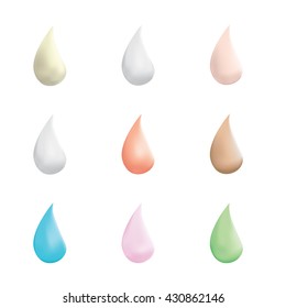 Vector cream isolated on white background
