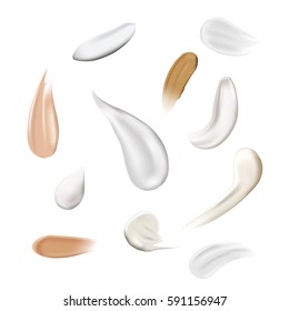 Vector cream isolated on white background illustrator.