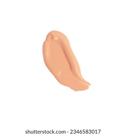 Vector cream texture cosmetic cream smear swatch vector face foundation gel stroke.