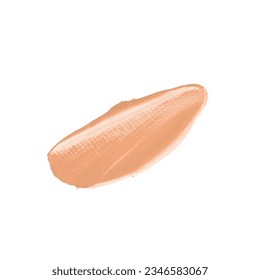 Vector cream texture cosmetic cream smear swatch vector face foundation gel stroke.