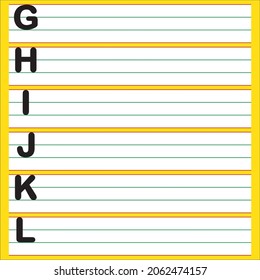 vector created English alphabets for practice