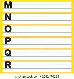 vector created English alphabets for practice