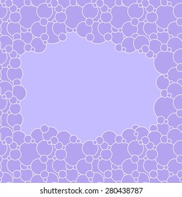 Vector creative abstract background is of circular elements in shades of lilac and violet