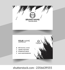Vector creative abstract brush style business card design