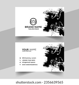 Vector creative abstract brush style business card design