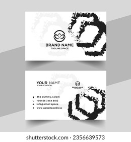 Vector creative abstract brush style business card design