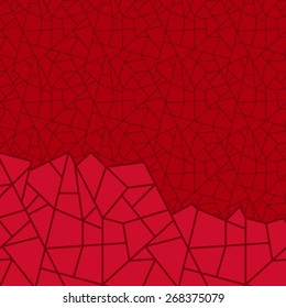 Vector creative abstract geometric background of red and dark red colors