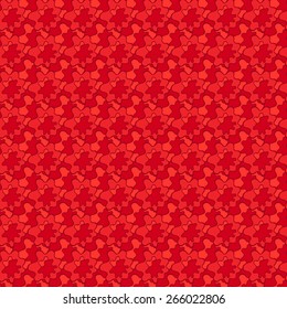 Vector creative abstract hand-drawn seamless pattern of smooth bands in bright red and scarlet colors