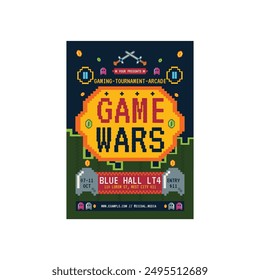  Vektorgrafik Kreative Abstrakte Illustration von Game Wars Flyer Poster