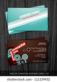 vector creative abstract style business card template