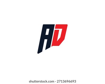 Vector Creative AD letter logo design Initial letter DA monogram logo. 