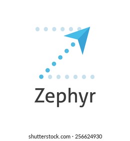 Logotipo de la compañía de flechas creativas vectoriales