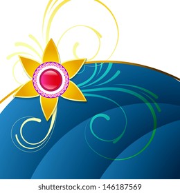 Vector creative background of rakhi on rakshabandhan