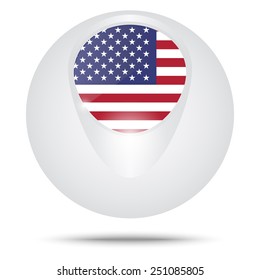 Vector. Creative ball icon wish flag of  USA.
