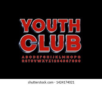 Vector Creative Banner Youth Club 3d Stock Vector Royalty Free