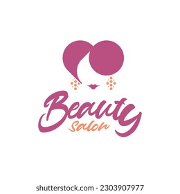 Diseño del logotipo del icono del salón de belleza creativo vectorial