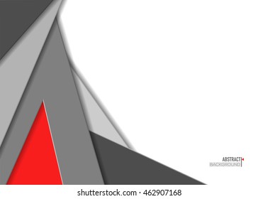Vector creative business background with triangles and shadows, modern material design. Abstract Illustration.