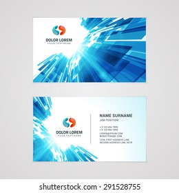 Vector creative business card template with abstract background