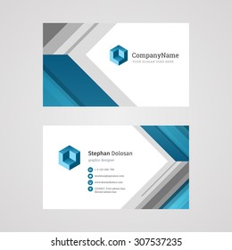 Vector creative business card template with abstract background