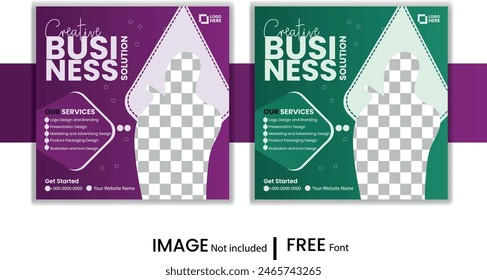 Vector Creative Business Solution Social Media Design Template