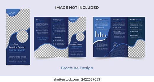 Plantilla de vector de portafolio de prospectos de empresas creativas de vectores triplifico de perfil de empresa premium corpora folletos