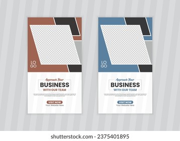 Vector creative business webinar or facebook and instagram story template