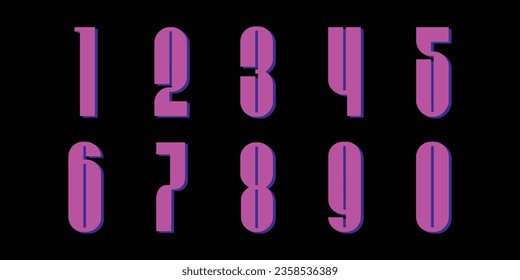 Vector creative color 3D geometry shapes' numerals. font alphabet vector illustrations.