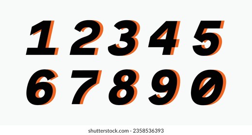 Vector creative color 3D geometry shapes' numerals. font alphabet vector illustrations.