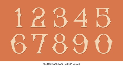 Vector creative color geometry shapes' numerals. font alphabet vector illustrations.