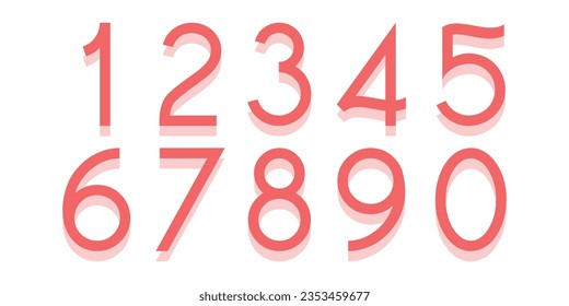 Vector creative color geometry shapes' numerals. font alphabet vector illustrations.
