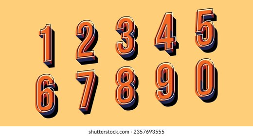 Vector creative color geometry shapes' numerals. font alphabet vector illustrations.