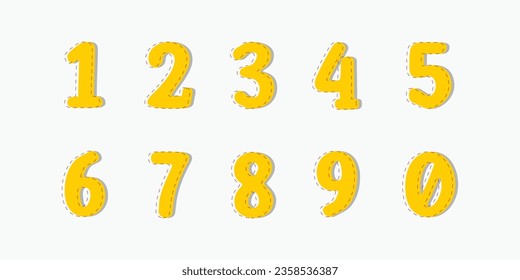 Vector creative color geometry shapes' numerals. font alphabet vector illustrations.