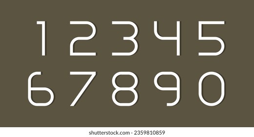 Vector creative color geometry shapes' numerals. font alphabet vector illustrations.