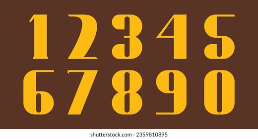 Vector creative color geometry shapes' numerals. font alphabet vector illustrations.