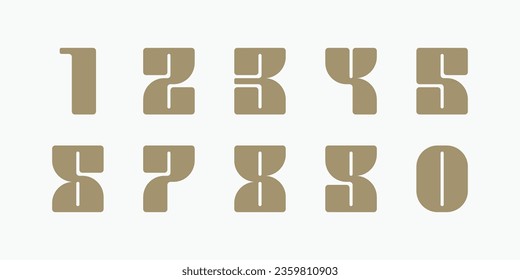 Vector creative color geometry shapes' numerals. font alphabet vector illustrations.